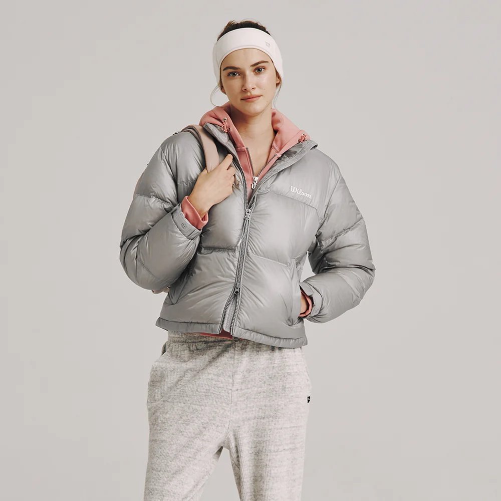 韩国代购 Wilson/威尔胜25冬女士运动轻便保暖立领网球鸭绒羽绒服