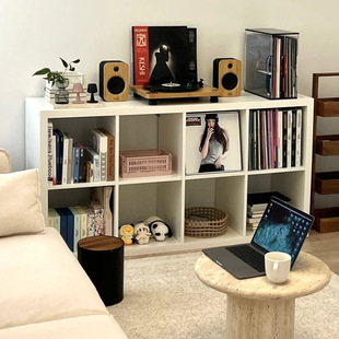 专辑收纳柜卡莱克格子柜卧室半包围床边柜沙发边柜隔断柜子八格柜