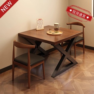 桌子餐饮商用快餐店桌椅奶茶店方桌阳台出租房小餐桌家用吃饭桌子