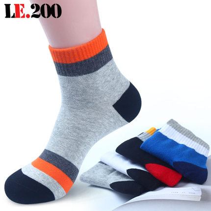 袜子男中筒纯棉防臭100%全棉青少年秋冬季男童加绒加厚底300减40