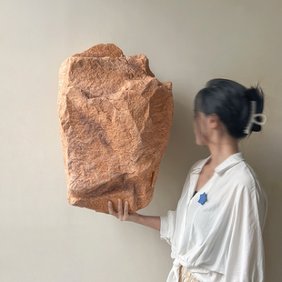 仿真pu石沙生石头户外庭院家居沙漠风格 户外庭院大石头场景搭配