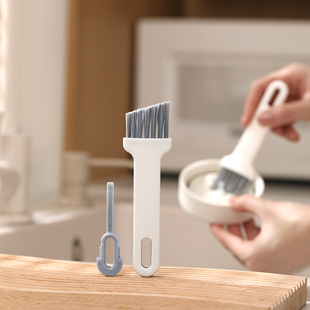 二合一杯盖刷创意多功能硬毛清洁小刷子锅盖饭盒凹槽无死角缝隙刷