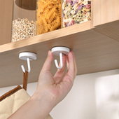 顶装 挂钩免打孔天花板柜子顶部倒挂吸顶粘钩镜柜底部浴室倒置挂架