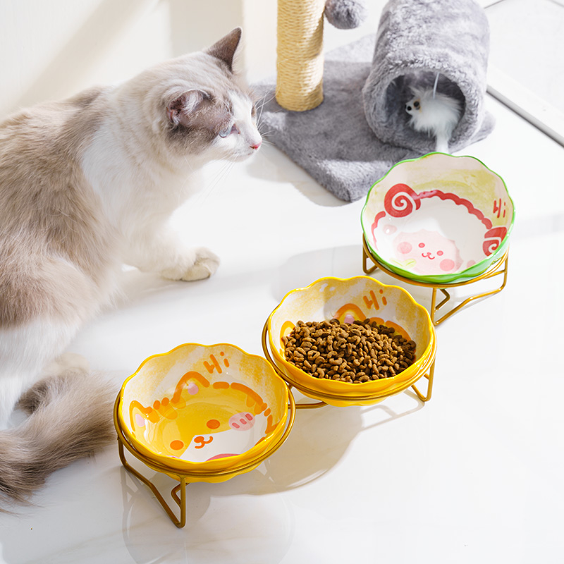 狗狗喝水碗高脚猫食盆护宠物