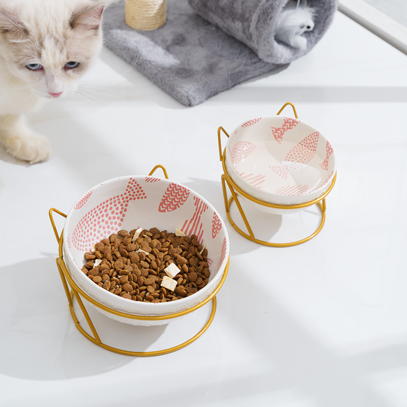 斜口保护颈椎用品小狗高脚猫碗