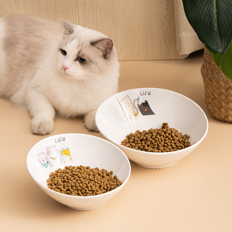 猫碗陶瓷猫粮碗狗狗水碗