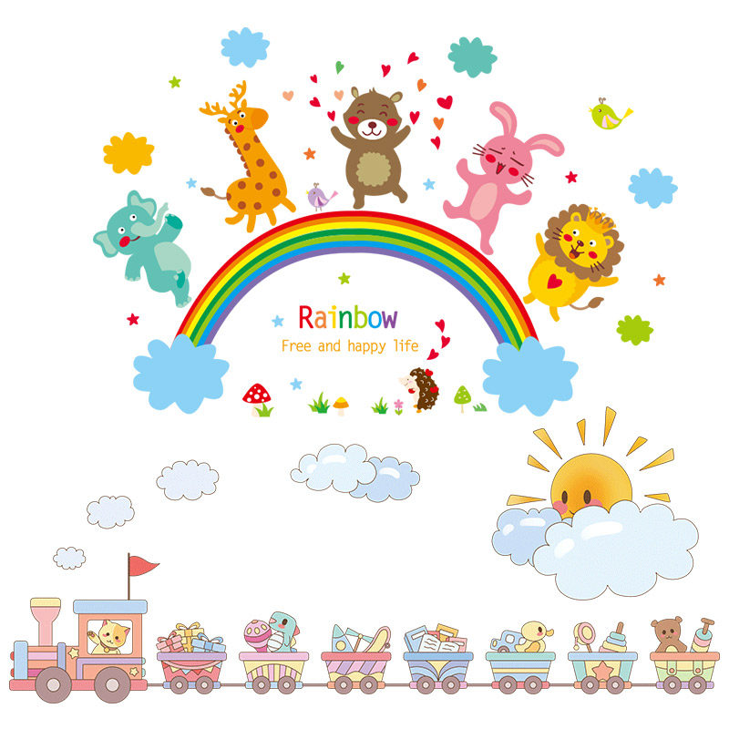 壁纸儿童房墙面装饰男孩卧室房间布置卡通贴纸墙贴墙画自粘3d立体