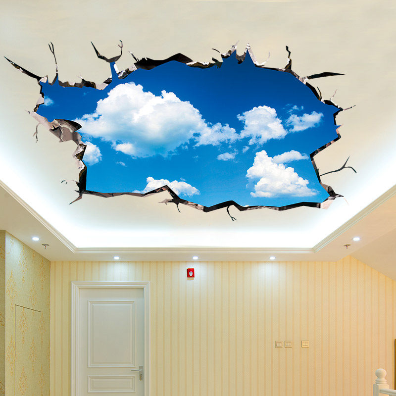 创意星空3d立体墙贴画天花板遮丑贴纸顶部墙壁纸墙纸自粘补洞装饰,家居饰品,软装墙贴,淘宝优惠券,粉丝福利购,淘宝优惠卷