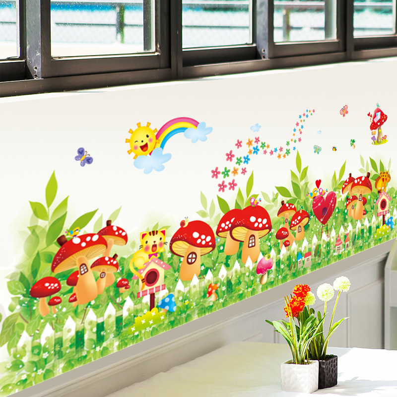 极速幼儿园走廊墙面装饰环创海洋文化主题L墙卡通鱼贴纸墙贴画踢图片