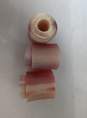 笛子配件，DIY笛子箫，仿玛瑙红花色牛角，凸型牛角笛头