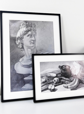 素描画框裱框4k8k16k2k四开水彩水粉儿童画外框16寸A3A4相框挂墙