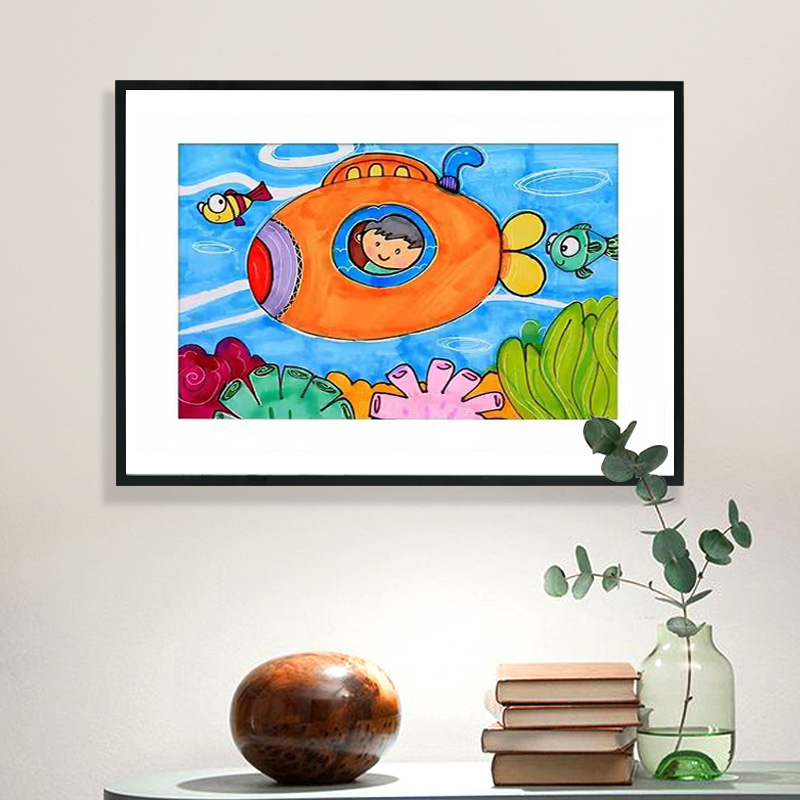 素描画框裱框4k8k16k2k四开水彩水粉儿童画外框16寸A3A4相框挂墙