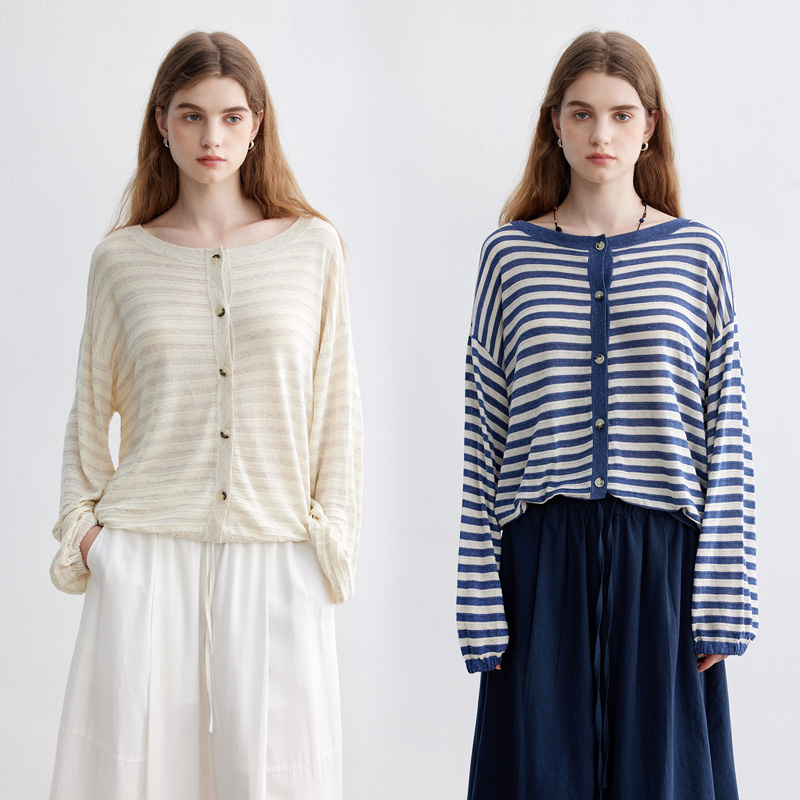 多着天丝亚麻日系早秋针织开衫