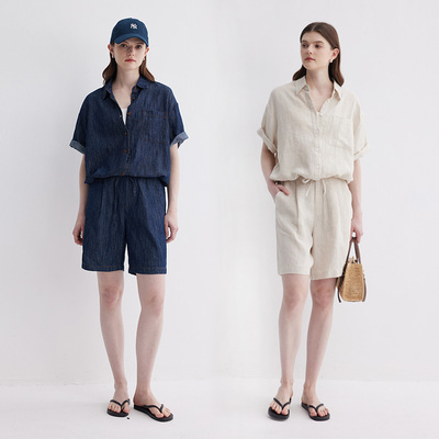 多着南法假日汉麻棉牛仔套装
