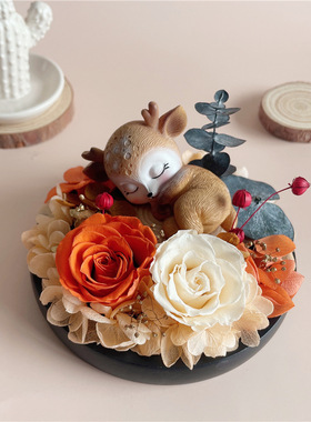 永生花汽车桌面摆件车载饰品网红汽车内装饰送闺蜜生日礼物伴手礼