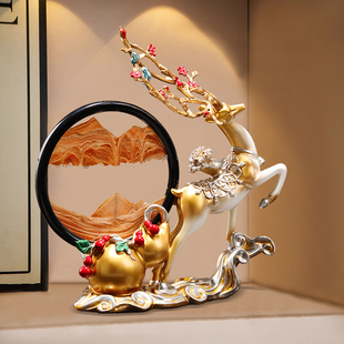 2025新款高端大气上档次酒柜摆件玄关客厅轻奢高档装饰品招财礼品