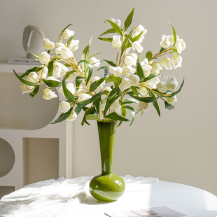高端轻奢宫灯百合花仿真花电视柜高级感客厅装饰摆设摆放假花插花