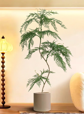 仿真绿植一叶蕨中式禅意仿生植物假树盆栽室内客厅落地装饰摆件