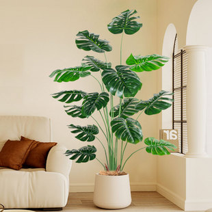 仿真绿植高级感客厅轻奢室内大型装饰树假植物落地摆件盆栽龟背竹