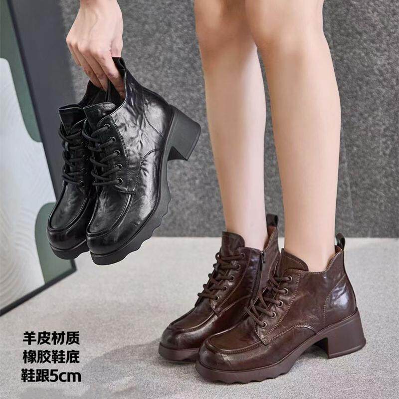 冬季新款女士高帮保暖马丁靴