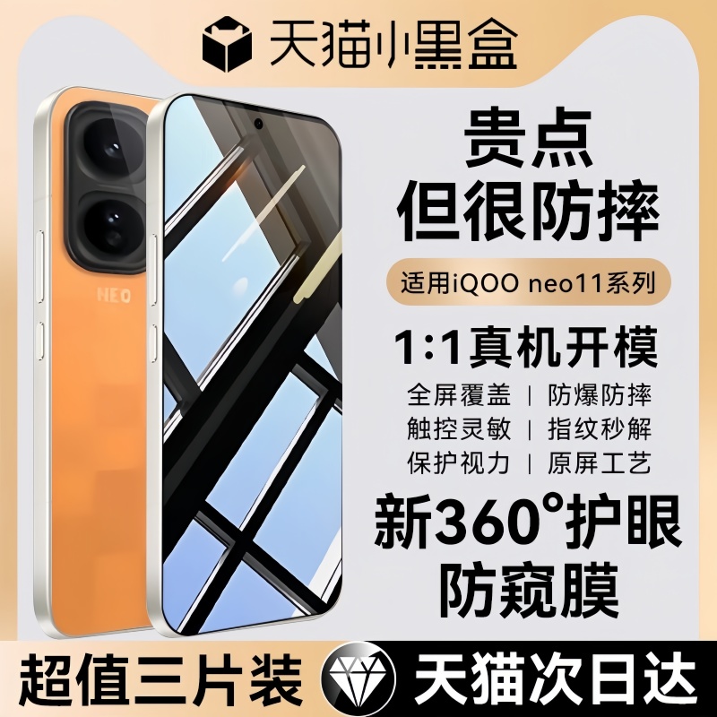 适用iQOOneo11pro光学护眼防窥膜