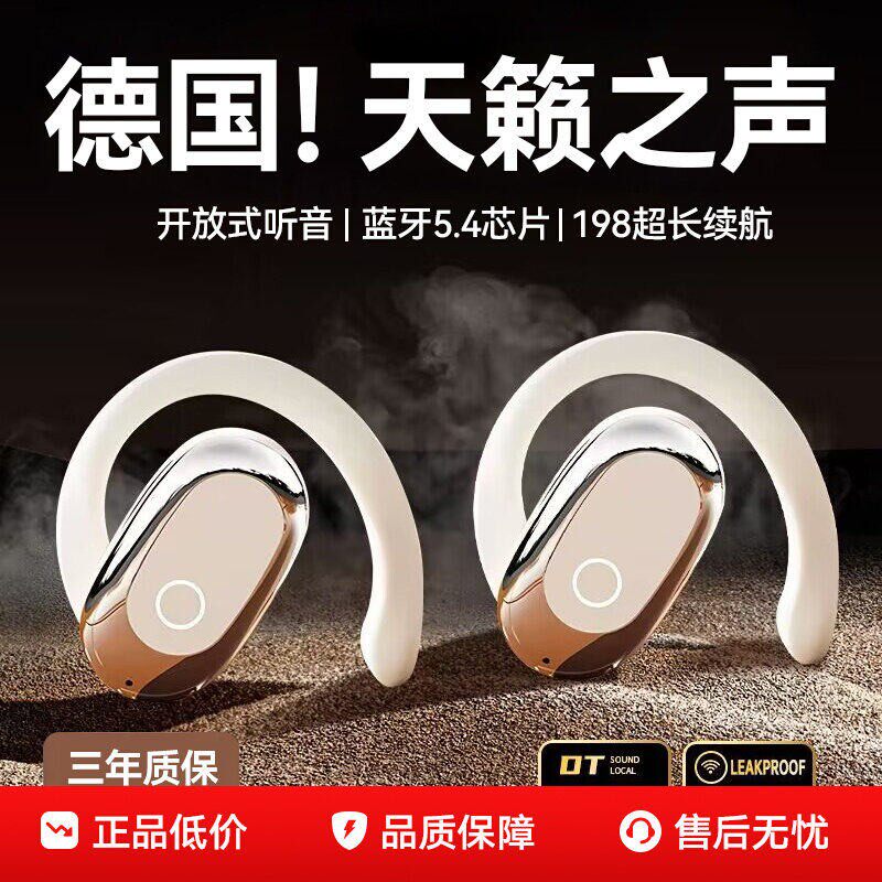 挂耳式蓝牙耳机【政府补贴】气骨传导2026新款不入耳无线耳机运动