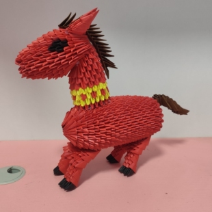 3D三角插立体折纸材料包制作马手工折纸成品摆件