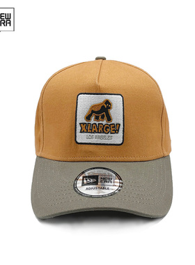 Newera XLARGE 比伯同款潮牌高顶棒球帽男时尚百搭硬顶弯檐鸭舌帽