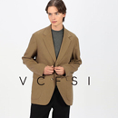 VCFSI简约休闲风男士 外套商务通勤单西卡其色宽松西服 西装