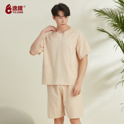 纯棉设计汗蒸服逸隆亲肤透气