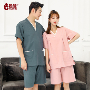 汗蒸服女款 加肥浴服男浴服按摩 纯棉高档女衣服情侣全棉桑拿服大码