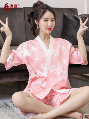 新型女士纯棉时尚可爱高档桑拿服和服男士大号美容院浴衣