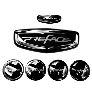 专用于吉利星瑞preface车标改装 中网轮毂方向盘标外观改装件爆改