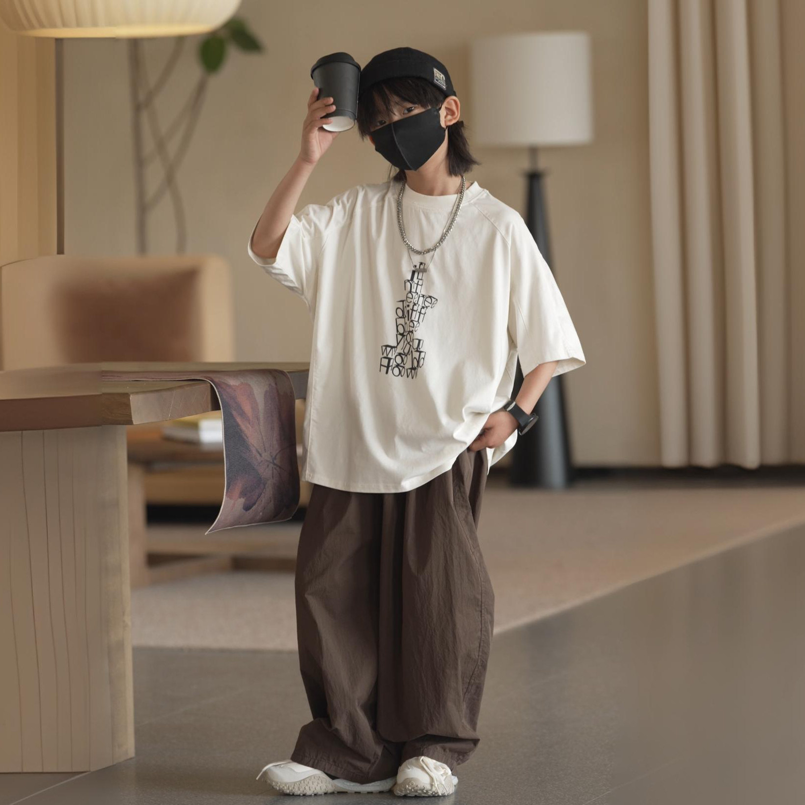 乐比妙妙屋2025新款中大童夏季短袖T恤韩版潮酷字母印花上衣儿童,童装/婴儿装/亲子装,亲子装/亲子时装,淘宝优惠券,粉丝福利购,淘宝优惠卷