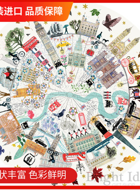 现货GIBSONS英国进口拼图500片 伦敦 圆形