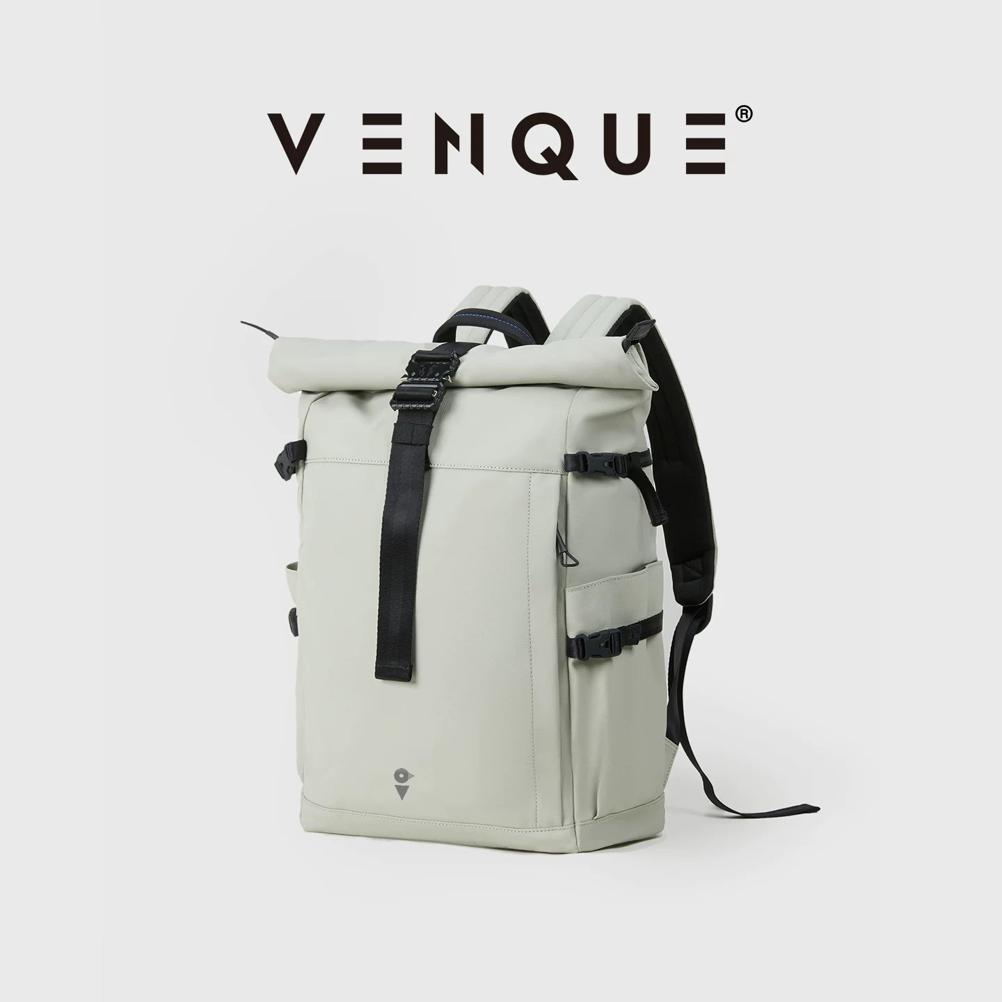 官方正品VENQUE范克户外旅行双肩包男卷边背包女大容量通勤电脑包