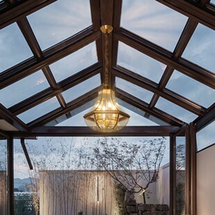 全铜户外吊灯阳光房专用灯人体感应防水凉亭阳台过道别墅入户门厅