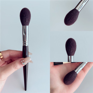 黑檀木纯羊毛火苗头腮红刷点彩刷细光峰黑檀化妆刷修容刷散粉刷