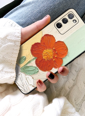 浮雕油画花适用OPPOA95手机壳a96 5G新款oρpoa93s女0pp0α91 a92s啊潮oppoa55 opooa53防摔appoa56