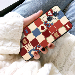 a92s啊潮oppoa55 oρpoa93s女0pp0α91 opooa53防摔appoa56 5G新款 浮雕格子适用OPPOA95手机壳a96