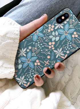 立体浮雕苹果x手机壳iphone8plus简约xr全包max2024年新款xsxmax女i7潮xs8ps机5s套xsamx硅胶xsmax防摔10xmax