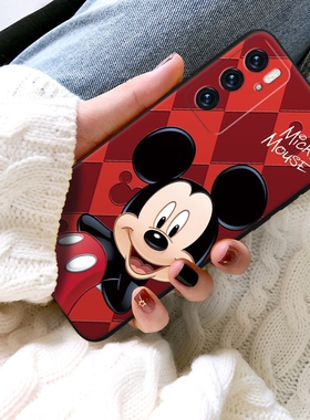 浮雕米奇适用opporeno7手机壳rino7pro新款opoprneo5k曲屏opp0ren07pr0por女opppreon8 rone6男opoo潮poop