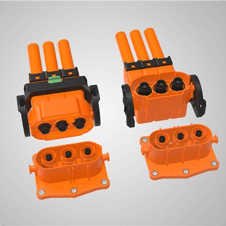 新能源连接器2P 头巴斯巴  HV1-RF024-3YLA-C03高压插头插座