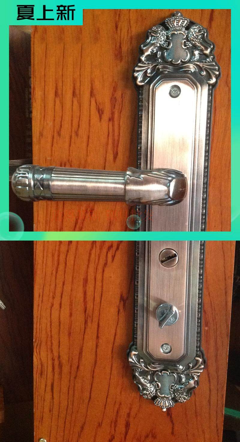 进户大门拉手防盗门执手铝合金门不锈钢门把手手柄锁配件青红古铜