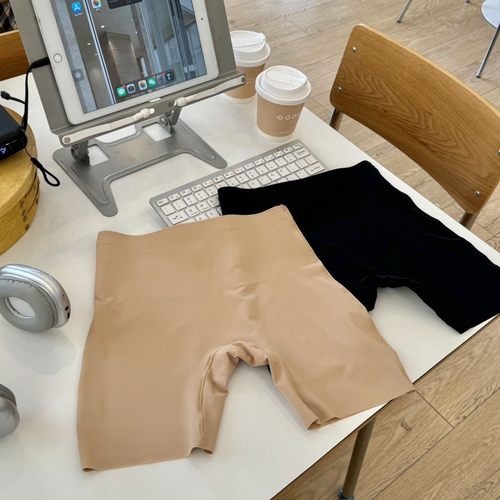 粉底液珍珠蛋白冰皮内裤女高弹无痕裸感高腰收腹防走光平角打底裤