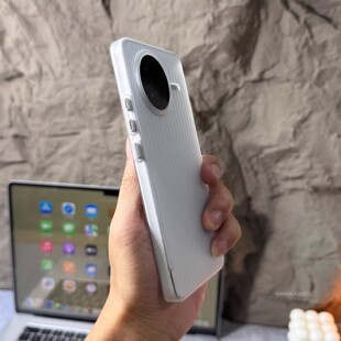 半透灰色K80Pro男女款 适用红米K80手机壳K80Ultra简约保护套K70至尊版 小众瓦楞硬壳 日韩亲肤 金属按键