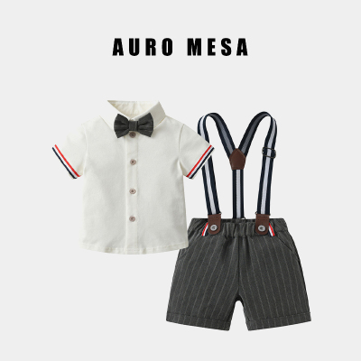 男宝短袖套装周岁服拍照服