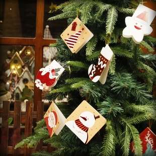 圣诞节礼物卡圣诞树挂卡耶诞节迷你卡祝福小卡片Christmas card