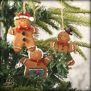 XMAS圣诞节耶诞节树脂小挂件挂坠老人雪人圣诞树挂饰复古装 饰品件