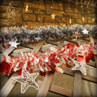 爱心装 扮粉色草条咖啡厅面包店铺布置 饰毛条情人节桃心彩条派对装